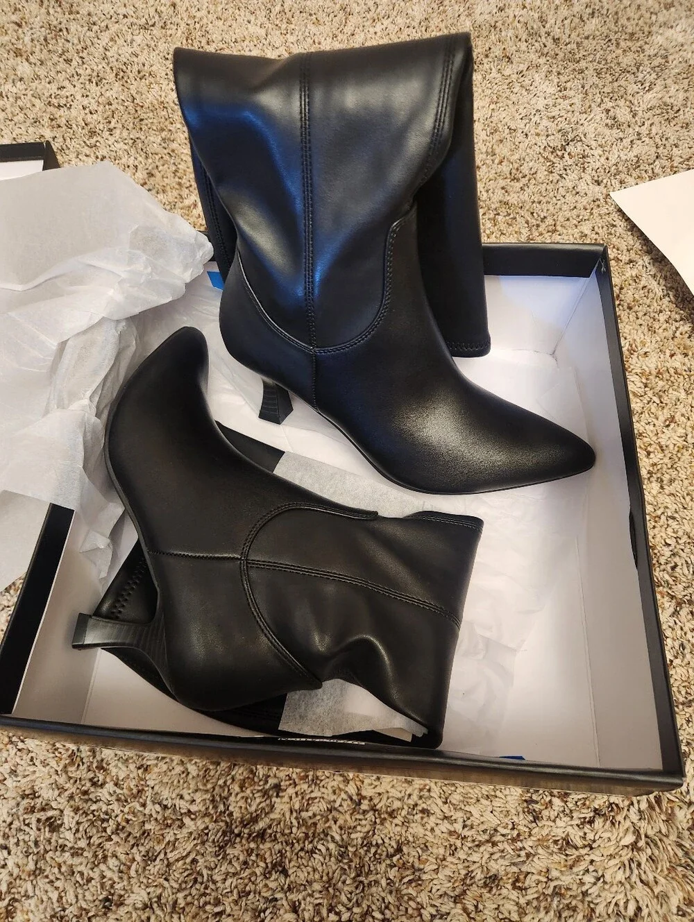 Jones New York Black Knee High Dress Boots New In Box Size 6.5